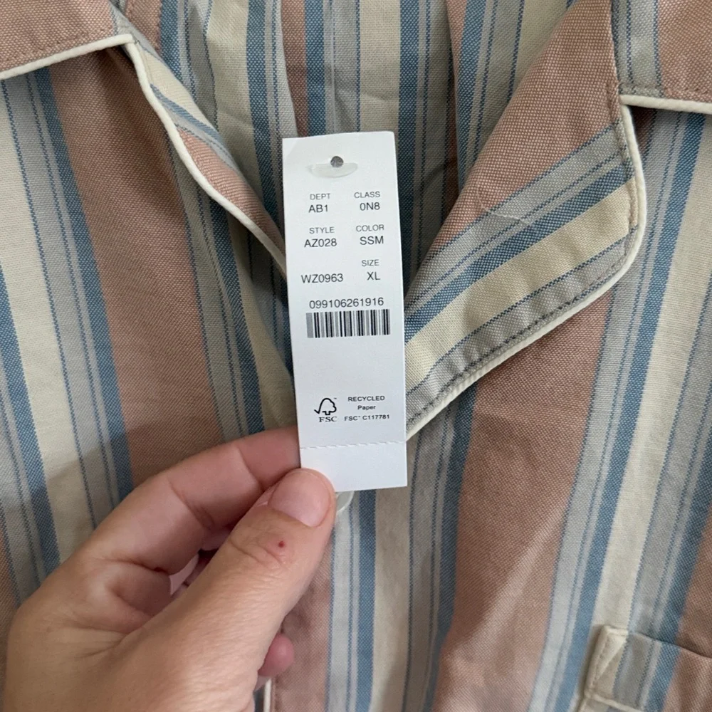 NWT J.Crew Men’s Pajama set 100% Cotton size XL
